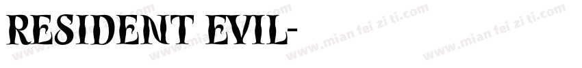 Resident Evil字体转换